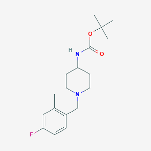 molecular formula C18H27FN2O2 B2454504 叔丁基1-(4-氟-2-甲基苄基)哌啶-4-基氨基甲酸酯 CAS No. 1286263-47-5