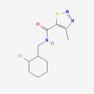 molecular formula C11H16ClN3OS B2454505 N-[(2-Chlorocyclohexyl)methyl]-4-methylthiadiazole-5-carboxamide CAS No. 1500608-34-3