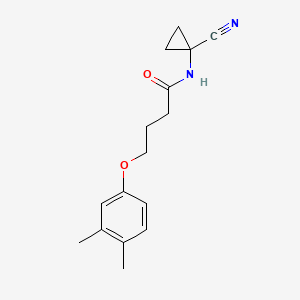 molecular formula C16H20N2O2 B2454514 N-(1-Cyanocyclopropyl)-4-(3,4-dimethylphenoxy)butanamide CAS No. 1436205-25-2
