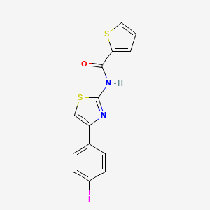 N-[4-(4-iodophenyl)-1,3-thiazol-2-yl]thiophene-2-carboxamide