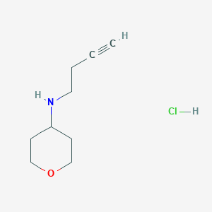 molecular formula C9H16ClNO B2454518 盐酸N-(丁-3-炔-1-基)氧杂-4-胺 CAS No. 2138534-02-6