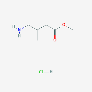 molecular formula C6H14ClNO2 B2454522 Methyl 4-amino-3-methylbutanoate;hydrochloride CAS No. 78287-53-3