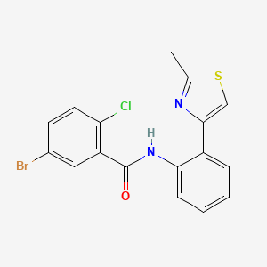 molecular formula C17H12BrClN2OS B2454529 5-bromo-2-chloro-N-(2-(2-methylthiazol-4-yl)phenyl)benzamide CAS No. 1797891-78-1