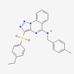 molecular formula C24H20FN5O2S B2454548 3-[(4-ethylphenyl)sulfonyl]-N-(4-fluorobenzyl)[1,2,3]triazolo[1,5-a]quinazolin-5-amine CAS No. 872200-02-7