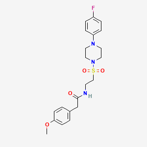 N-(2-((4-(4-fluorophenyl)piperazin-1-yl)sulfonyl)ethyl)-2-(4-methoxyphenyl)acetamide