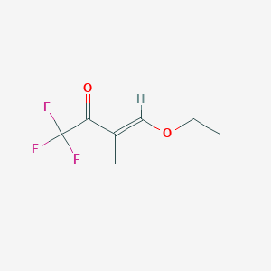 molecular formula C7H9F3O2 B2454560 1,1,1-Trifluoro-4-ethoxy-3-methyl-3-buten-2-one CAS No. 153085-12-2