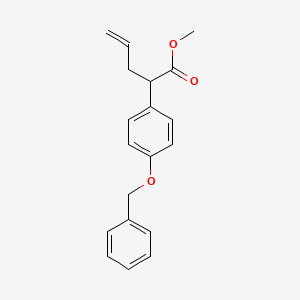 molecular formula C19H20O3 B2454570 Methyl 2-(4-(benzyloxy)phenyl)pent-4-enoate CAS No. 223410-63-7