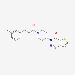 molecular formula C20H22N4O2S B2454575 3-(1-(3-(m-tolyl)propanoyl)piperidin-4-yl)thieno[3,2-d][1,2,3]triazin-4(3H)-one CAS No. 2034419-34-4