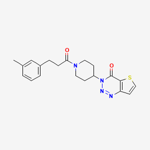 molecular formula C20H22N4O2S B2454575 3-(1-(3-(间甲苯甲酰基)哌啶-4-基)噻吩并[3,2-d][1,2,3]三嗪-4(3H)-酮 CAS No. 2034419-34-4