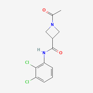 molecular formula C12H12Cl2N2O2 B2454579 1-乙酰基-N-(2,3-二氯苯基)氮杂环丁烷-3-甲酰胺 CAS No. 1421485-17-7