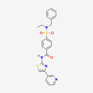 molecular formula C24H22N4O3S2 B2454593 4-(N-benzyl-N-ethylsulfamoyl)-N-(4-(pyridin-3-yl)thiazol-2-yl)benzamide CAS No. 864939-47-9