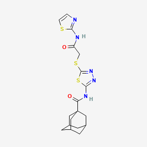 N-[5-[2-oxo-2-(1,3-thiazol-2-ylamino)ethyl]sulfanyl-1,3,4-thiadiazol-2-yl]adamantane-1-carboxamide