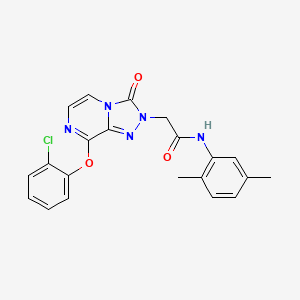 molecular formula C21H18ClN5O3 B2454601 2-(8-(2-chlorophenoxy)-3-oxo-[1,2,4]triazolo[4,3-a]pyrazin-2(3H)-yl)-N-(2,5-dimethylphenyl)acetamide CAS No. 1251545-42-2