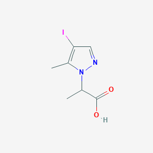 molecular formula C7H9IN2O2 B2454602 2-(4-Iodo-5-methyl-1H-pyrazol-1-yl)propanoic acid CAS No. 1354705-38-6