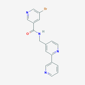 molecular formula C17H13BrN4O B2454606 N-([2,3'-bipyridin]-4-ylmethyl)-5-bromonicotinamide CAS No. 2034440-42-9
