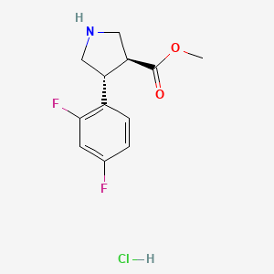 Methyl (3S,4R)-4-(2,4-difluorophenyl)pyrrolidine-3-carboxylate hydrochloride