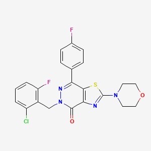 molecular formula C22H17ClF2N4O2S B2454624 5-(2-chloro-6-fluorobenzyl)-7-(4-fluorophenyl)-2-morpholinothiazolo[4,5-d]pyridazin-4(5H)-one CAS No. 1203106-52-8