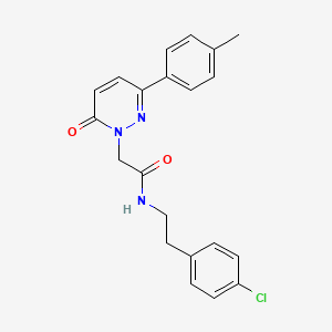 molecular formula C21H20ClN3O2 B2454632 N-[2-(4-chlorophenyl)ethyl]-2-[3-(4-methylphenyl)-6-oxopyridazin-1(6H)-yl]acetamide CAS No. 898221-00-6