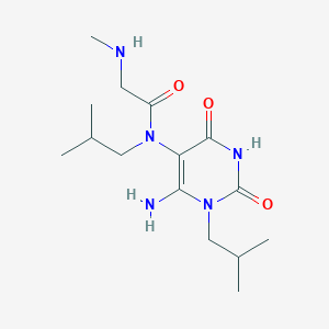 N-[6-amino-1-(2-methylpropyl)-2,4-dioxo-1,2,3,4-tetrahydropyrimidin-5-yl]-2-(methylamino)-N-(2-methylpropyl)acetamide
