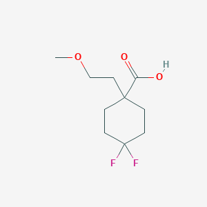 molecular formula C10H16F2O3 B2454647 4,4-Difluoro-1-(2-methoxyethyl)cyclohexane-1-carboxylic acid CAS No. 1389315-15-4
