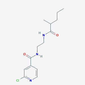 molecular formula C14H20ClN3O2 B2454649 N-{2-[(2-chloropyridin-4-yl)formamido]ethyl}-2-methylpentanamide CAS No. 2094325-29-6