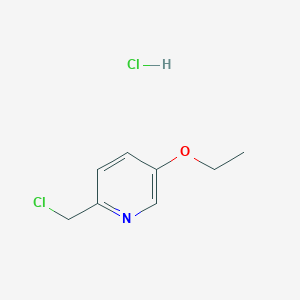 molecular formula C8H11Cl2NO B2454662 2-(Chloromethyl)-5-ethoxypyridine hydrochloride CAS No. 133238-81-0