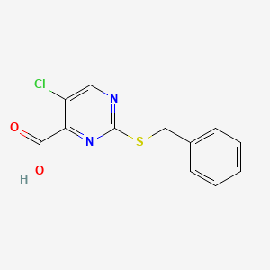 molecular formula C12H9ClN2O2S B2454691 2-(Benzylthio)-5-chloropyrimidine-4-carboxylic acid CAS No. 926234-27-7