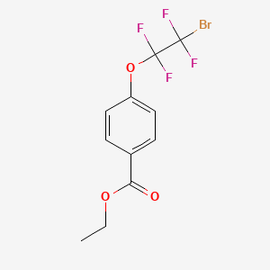 molecular formula C11H9BrF4O3 B2454695 Ethyl 4-(2-bromo-1,1,2,2-tetrafluoroethoxy)benzoate CAS No. 896431-14-4