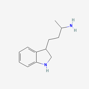 molecular formula C12H18N2 B2454697 4-(2,3-Dihydro-1H-indol-3-yl)butan-2-amine CAS No. 2089257-12-3