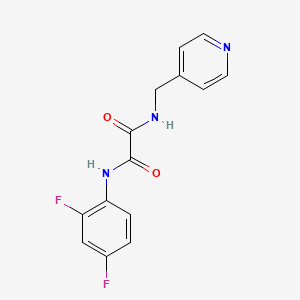 molecular formula C14H11F2N3O2 B2454700 N'-(2,4-difluorophenyl)-N-(pyridin-4-ylmethyl)oxamide CAS No. 838885-97-5