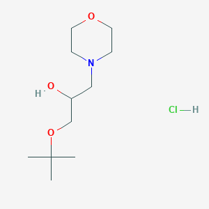 molecular formula C11H24ClNO3 B2454707 1-(Tert-butoxy)-3-morpholinopropan-2-ol hydrochloride CAS No. 1185564-61-7