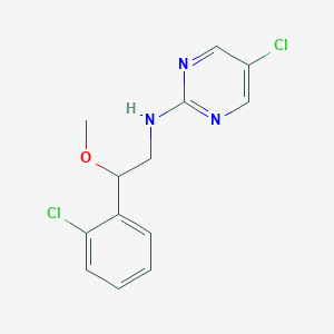 molecular formula C13H13Cl2N3O B2454710 5-Chloro-N-[2-(2-chlorophenyl)-2-methoxyethyl]pyrimidin-2-amine CAS No. 2379975-38-7