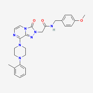 molecular formula C26H29N7O3 B2454719 2-(3-{[4-(2,5-Dimethylphenyl)piperazin-1-yl]carbonyl}piperidin-1-yl)-4-methylpyrimidine CAS No. 1251614-77-3
