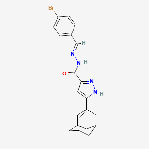 5-(1-adamantyl)-N-[(E)-(4-bromophenyl)methylideneamino]-1H-pyrazole-3-carboxamide