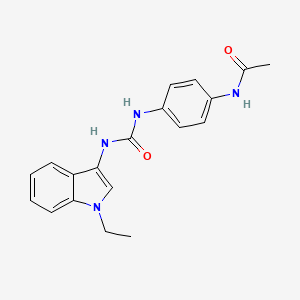 molecular formula C19H20N4O2 B2454727 N-(4-(3-(1-乙基-1H-吲哚-3-基)脲基)苯基)乙酰胺 CAS No. 923095-41-4
