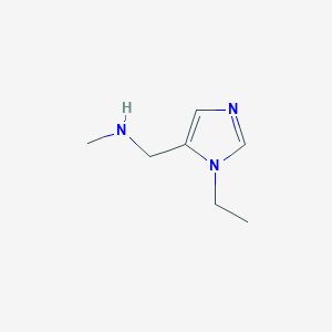 molecular formula C7H13N3 B2454728 [(1-乙基-1H-咪唑-5-基)甲基](甲基)胺 CAS No. 1496988-25-0