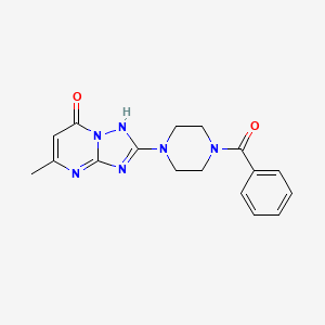 molecular formula C17H18N6O2 B2454730 2-(4-benzoylpiperazin-1-yl)-5-methyl-[1,2,4]triazolo[1,5-a]pyrimidin-7(4H)-one CAS No. 2034345-73-6