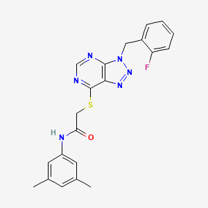 molecular formula C21H19FN6OS B2454731 N-(3,5-dimethylphenyl)-2-((3-(2-fluorobenzyl)-3H-[1,2,3]triazolo[4,5-d]pyrimidin-7-yl)thio)acetamide CAS No. 863458-48-4