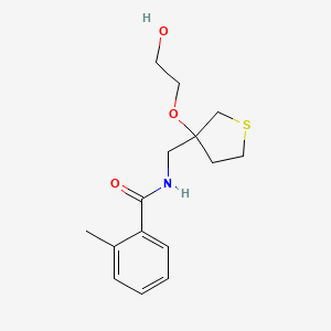 N-((3-(2-hydroxyethoxy)tetrahydrothiophen-3-yl)methyl)-2-methylbenzamide