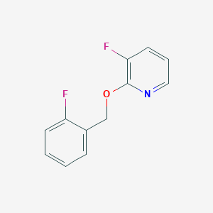molecular formula C12H9F2NO B2454750 3-Fluoro-2-[(2-fluorophenyl)methoxy]pyridine CAS No. 2199675-18-6