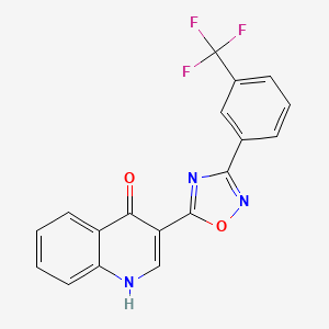 molecular formula C18H10F3N3O2 B2454751 3-(3-(3-(三氟甲基)苯基)-1,2,4-恶二唑-5-基)喹啉-4(1H)-酮 CAS No. 1081130-99-5