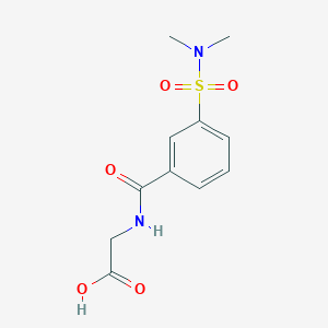 molecular formula C11H14N2O5S B2454753 2-[[3-(dimethylsulfamoyl)benzoyl]amino]acetic Acid CAS No. 667901-74-8