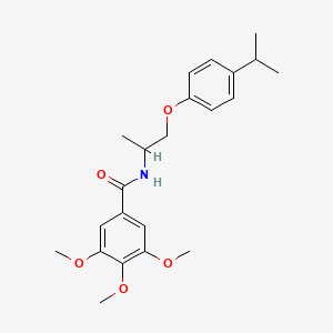 molecular formula C22H29NO5 B2454756 3,4,5-trimethoxy-N-[1-(4-propan-2-ylphenoxy)propan-2-yl]benzamide CAS No. 380188-82-9