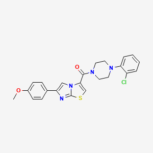 (4-(2-Chlorophenyl)piperazin-1-yl)(6-(4-methoxyphenyl)imidazo[2,1-b]thiazol-3-yl)methanone
