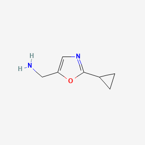 molecular formula C7H10N2O B2454767 (2-Cyclopropyl-1,3-oxazol-5-yl)methanamine CAS No. 1226290-67-0