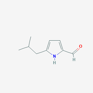 molecular formula C9H13NO B2454772 5-(2-甲基丙基)-1H-吡咯-2-甲醛 CAS No. 1374408-26-0