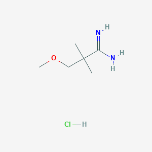 molecular formula C6H15ClN2O B2454777 3-Methoxy-2,2-dimethylpropanimidamide hydrochloride CAS No. 1708990-09-3