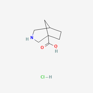 molecular formula C8H14ClNO2 B2454780 3-氮杂双环[3.2.1]辛烷-1-羧酸盐酸盐 CAS No. 2230806-97-8