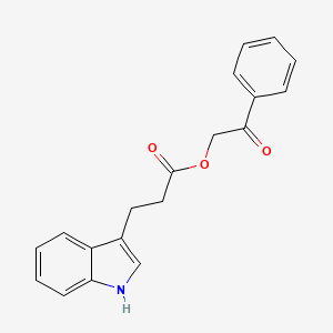 molecular formula C19H17NO3 B2454786 2-oxo-2-phenylethyl 3-(1H-indol-3-yl)propanoate CAS No. 802973-27-9