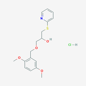 molecular formula C17H22ClNO4S B2454792 1-((2,5-Dimethoxybenzyl)oxy)-3-(pyridin-2-ylthio)propan-2-ol hydrochloride CAS No. 1327201-41-1